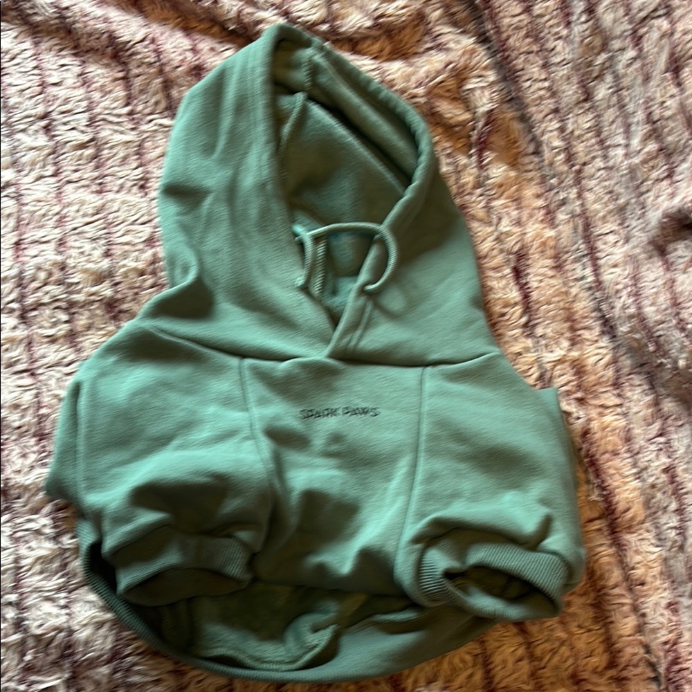 Green Cozy Dog Pullover Hoodie